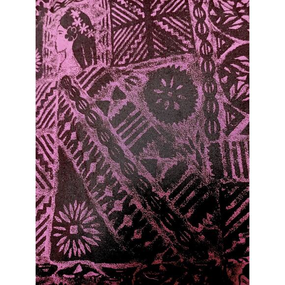 Hinano Tahiti Maxi Skirt S Magenta Tropical Western Cowgirl Boho Art Block Print - Picture 5 of 16